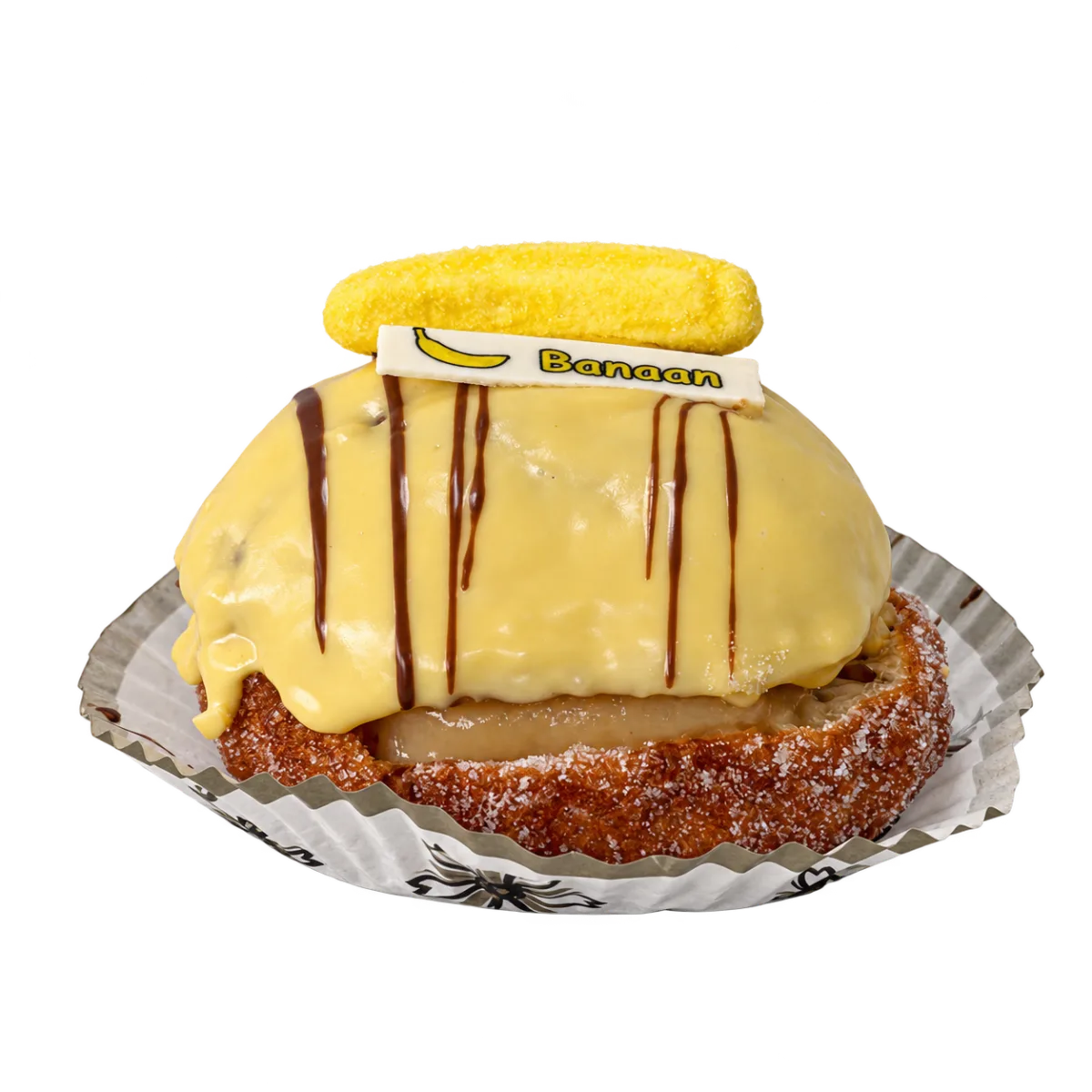 Bananenbol, zijkant