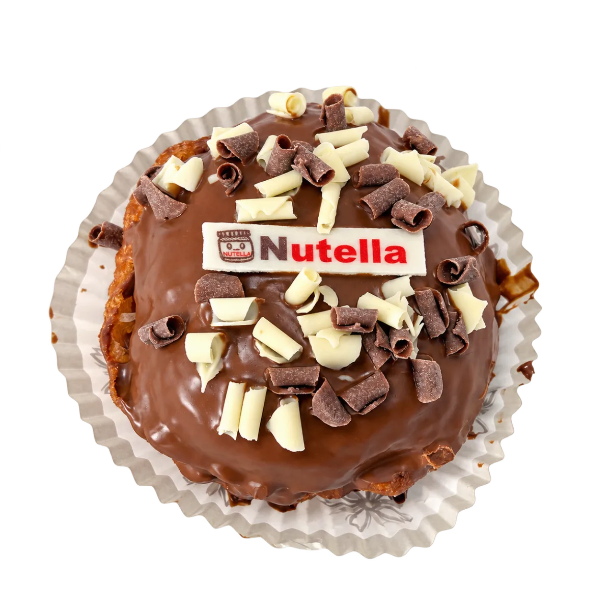 Nutellabol, zijkant